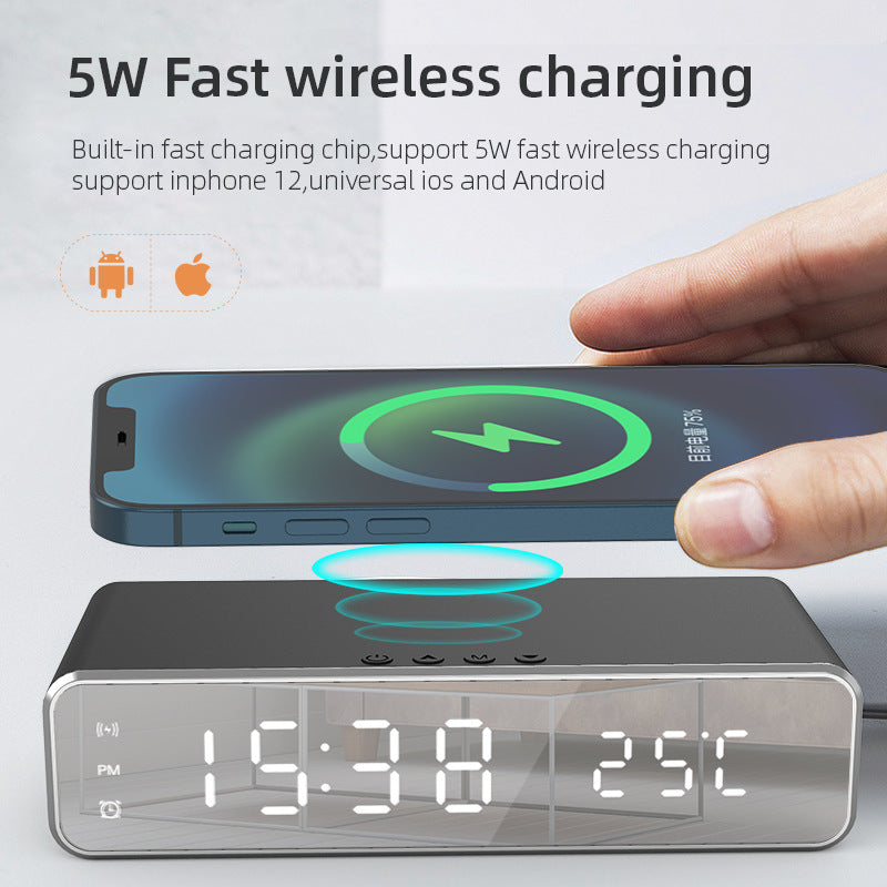 Wireless Charging Alarm Clock Thermometer