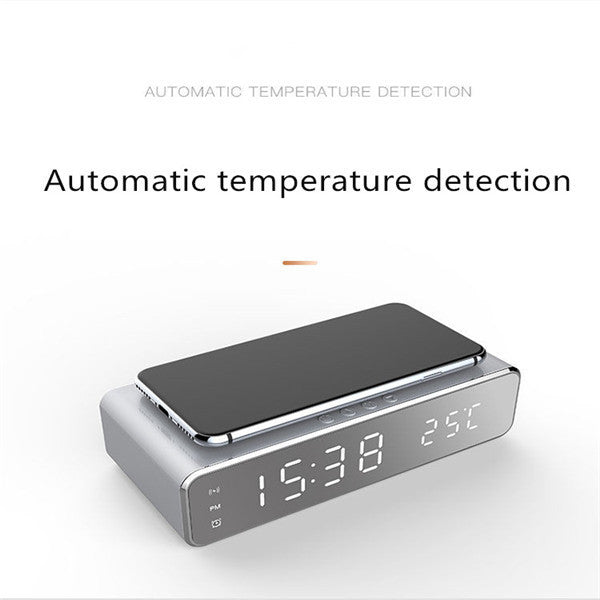 Wireless Charging Alarm Clock Thermometer